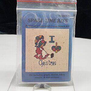 Cross Stitch Kit For Beginners I Love Christmas Girl #STQK2-5